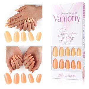 Press On Nails - Peach 2 set in one package